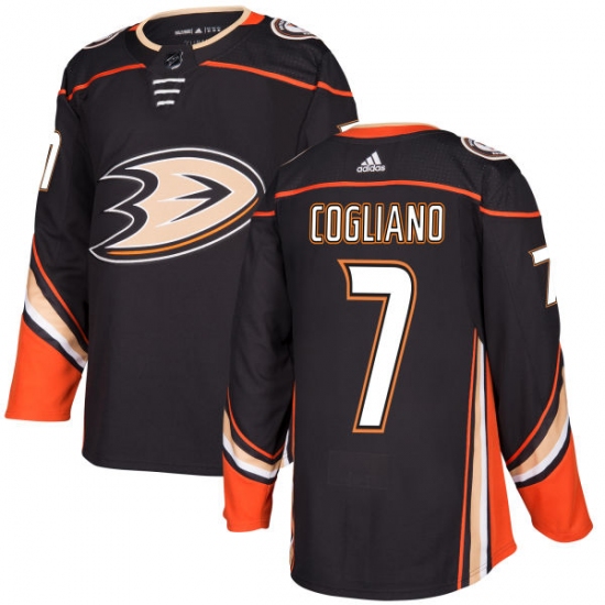 Men's Adidas Anaheim Ducks #7 Andrew Cogliano Premier Black Home NHL Jersey - Ujersey