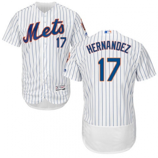 Men's Majestic New York Mets #17 Keith Hernandez White Home Flex Base Authentic Collection MLB Jersey - Ujersey