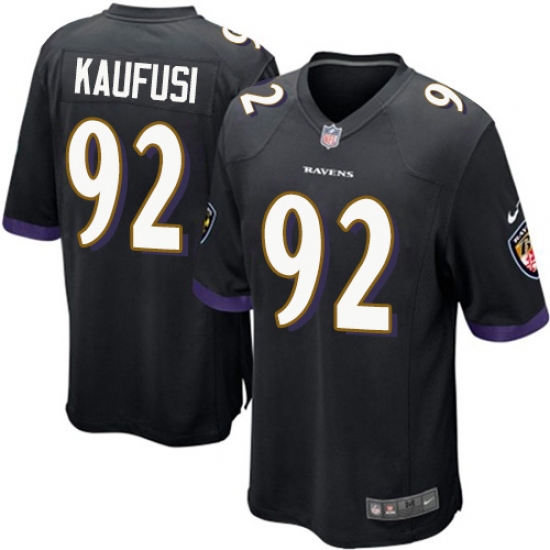 Men's Nike Baltimore Ravens #92 Bronson Kaufusi Game Black Alternate NFL Jersey - Ujersey