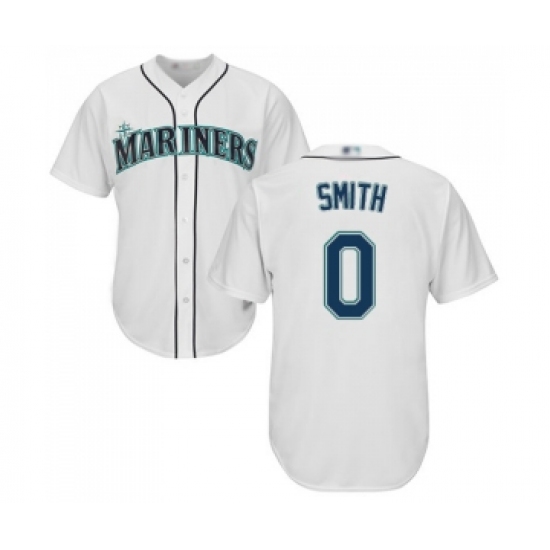 Men's Seattle Mariners #0 Mallex Smith Replica White Home Cool Base Baseball Jersey - Ujersey