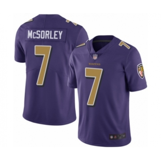 Youth Baltimore Ravens #7 Trace McSorley Limited Purple Rush Vapor Untouchable Football Jersey - Ujersey