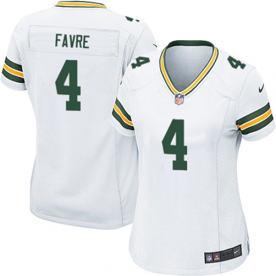 Women's Nike Green Bay Packers #4 Brett Favre Game White NFL Jersey - Ujersey
