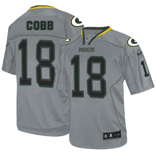Men's Nike Green Bay Packers #18 Randall Cobb Elite Lights Out Grey NFL Jersey - Ujersey