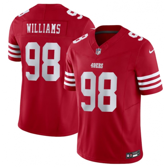 Men's San Francisco 49ers #98 Mykel Williams Red 2025 Draft F.U.S.E. Vapor Untouchable Limited Football Stitched Jersey - Ujersey
