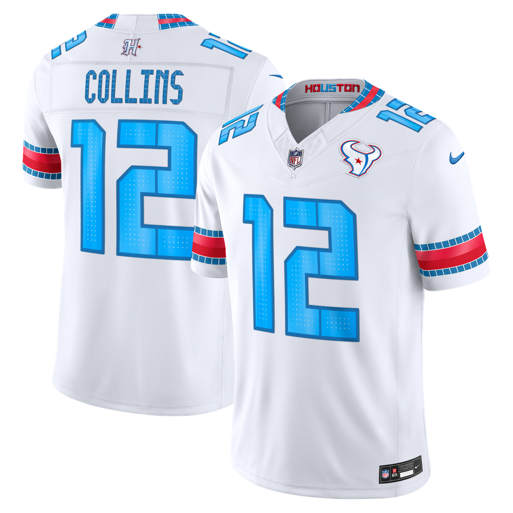 Men's Houston Texans Nico Collins Nike White 2026 Rivalries Collection Stitched Limited Jersey