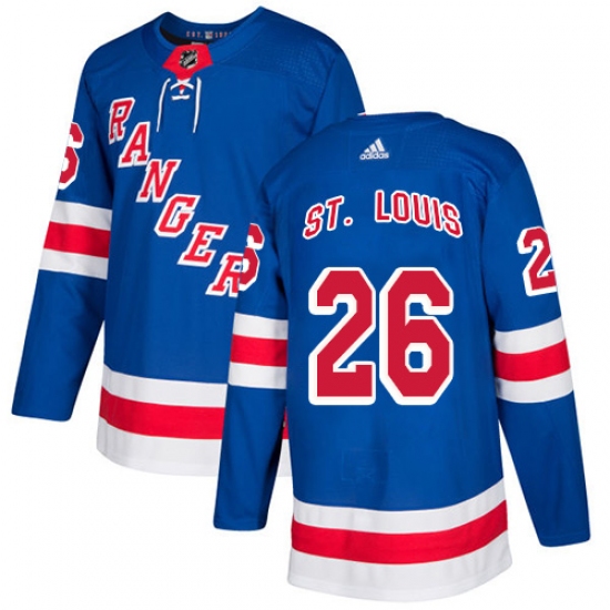 Men's Adidas New York Rangers #26 Martin St. Louis Authentic Royal Blue Home NHL Jersey - Ujersey