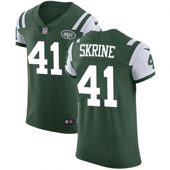 Men's Nike New York Jets #41 Buster Skrine Elite Green Team Color NFL Jersey - Ujersey
