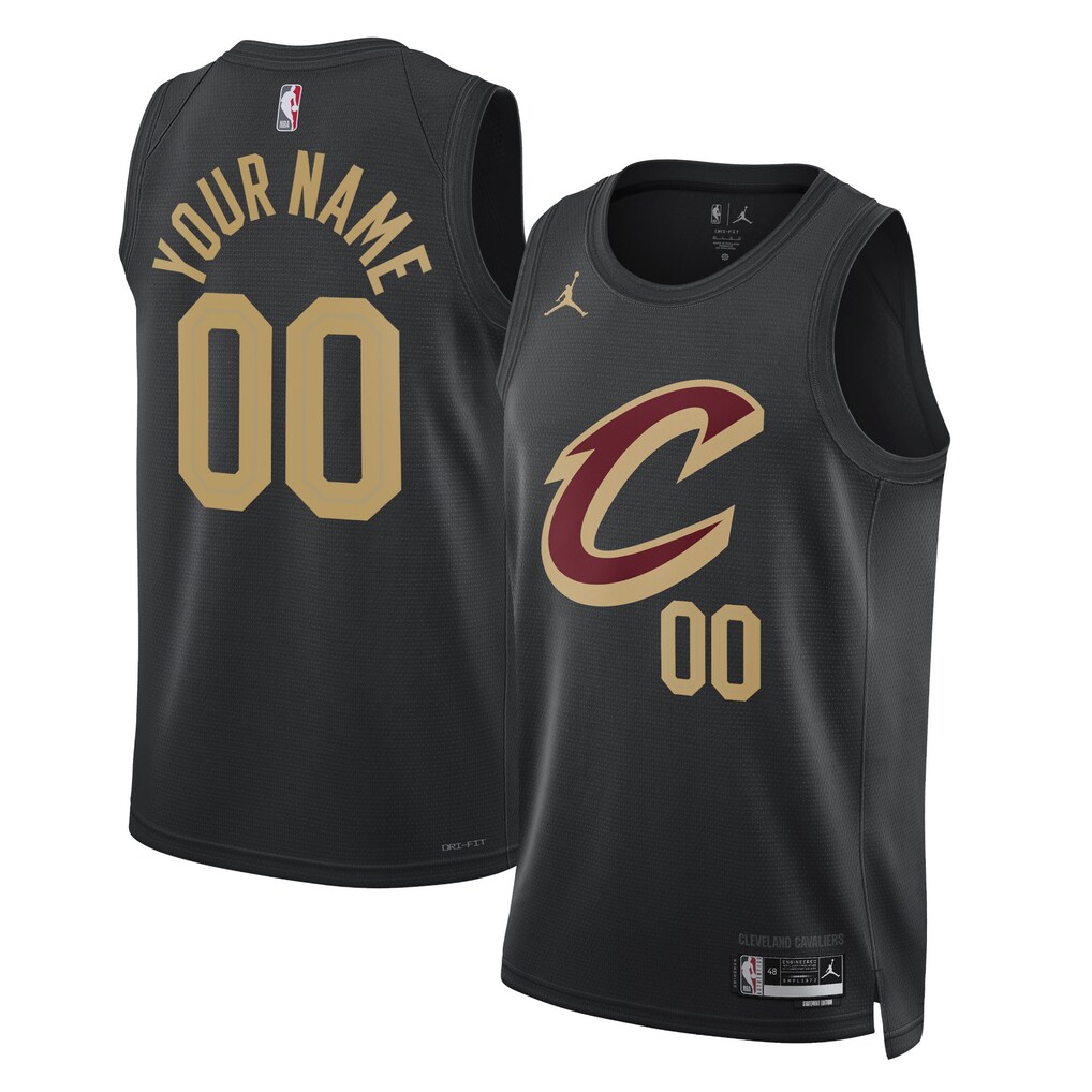Unisex Cleveland Cavaliers Jordan Brand Black 2022/23 Swingman Custom Jersey - Statement Edition - Ujersey Shop
