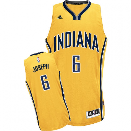 Men's Adidas Indiana Pacers #6 Cory Joseph Swingman Gold Alternate NBA Jersey - Ujersey