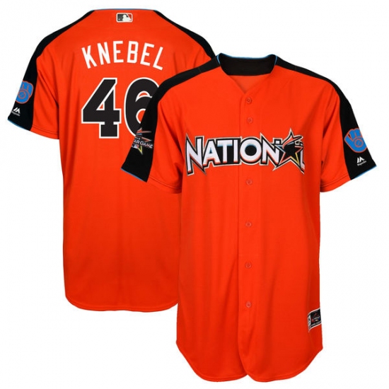 Men's Majestic Milwaukee Brewers #46 Corey Knebel Authentic Orange National League 2017 MLB All-Star MLB Jersey - Ujersey