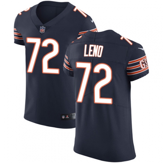 Men's Nike Chicago Bears #72 Charles Leno Navy Blue Team Color Vapor Untouchable Elite Player NFL Jersey - Ujersey