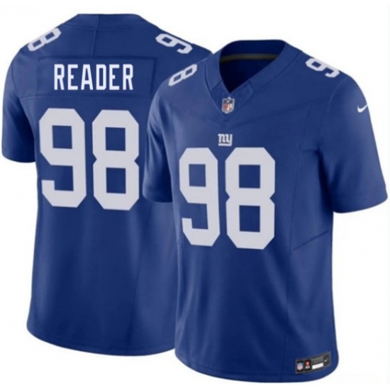 Men's New York Giants #98 D.J. Reader Blue 2026 F.U.S.E. Vapor Untouchable Limited Football Stitched Jersey - Ujersey