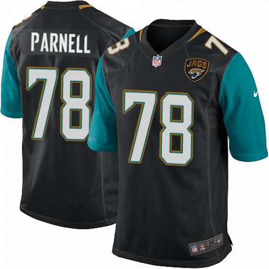 Men's Nike Jacksonville Jaguars #78 Jermey Parnell Game Black Alternate NFL Jersey - Ujersey