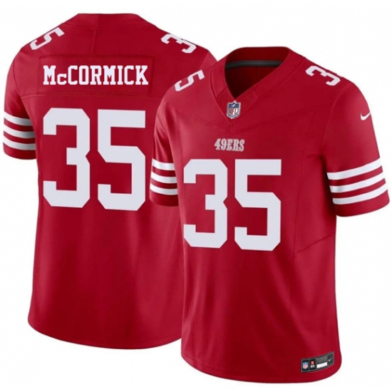 Men's San Francisco 49ers #35 Sincere McCormick Red 2026 F.U.S.E. Vapor Untouchable Limited Football Stitched Jersey - Ujersey