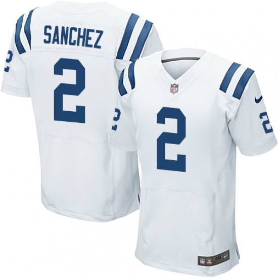 Men's Nike Indianapolis Colts #2 Rigoberto Sanchez Elite White NFL Jersey - Ujersey