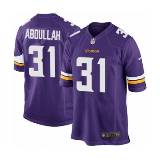 Men's Nike Minnesota Vikings #31 Ameer Abdullah Game Purple Team Color NFL Jersey - Ujersey