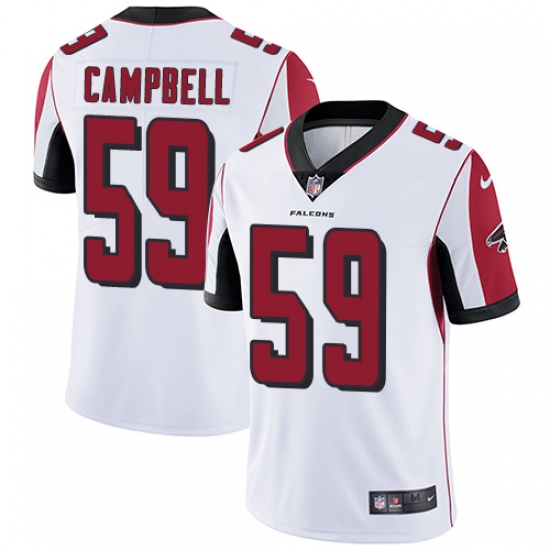 Youth Nike Atlanta Falcons #59 De'Vondre Campbell White Vapor Untouchable Limited Player NFL Jersey - Ujersey