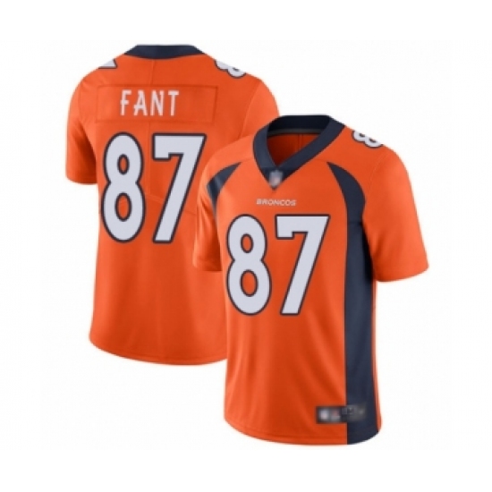 Men's Denver Broncos #87 Noah Fant Orange Team Color Vapor Untouchable Limited Player Football Jersey - Ujersey