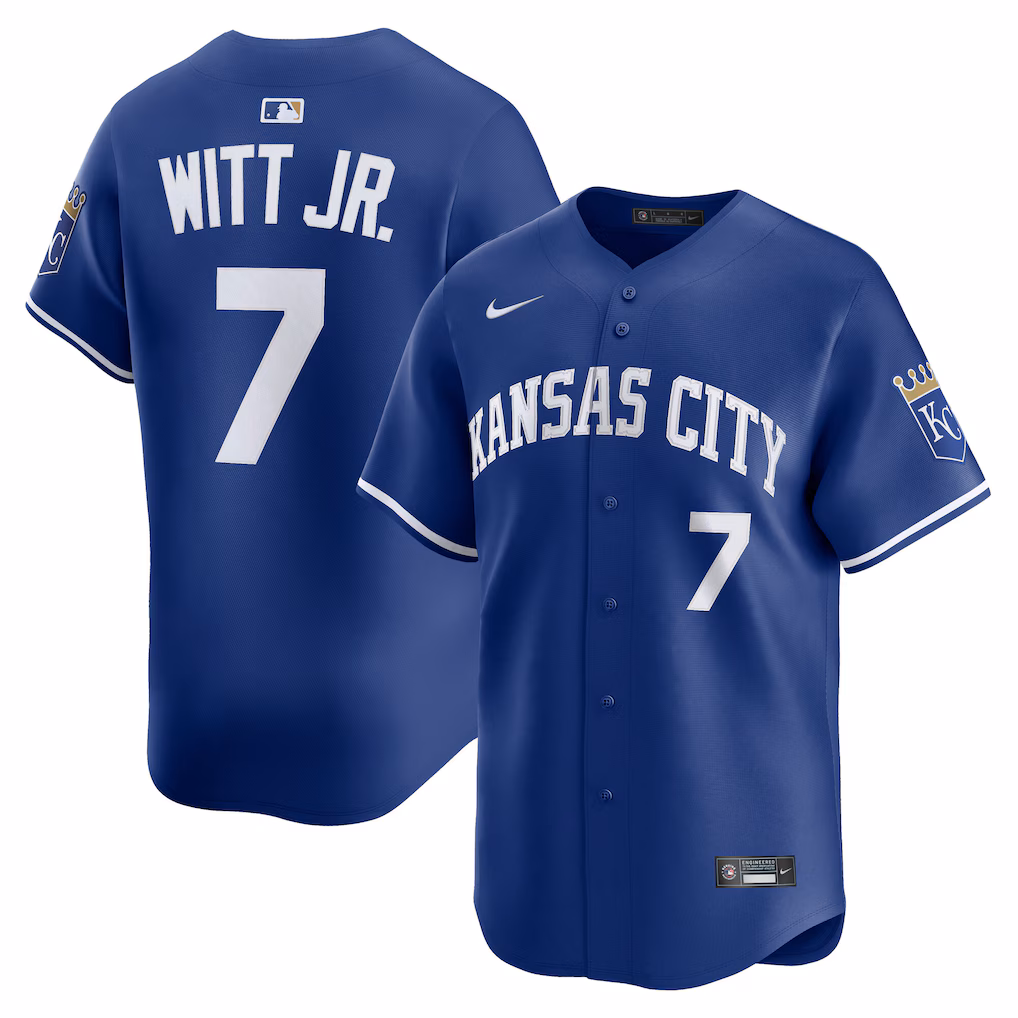 Men's Kansas City Royals Bobby Witt Jr. Nike Royal Alternate 2 Limited Player Jersey