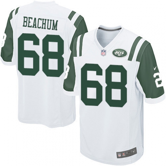 Men's Nike New York Jets #68 Kelvin Beachum Game White NFL Jersey - Ujersey