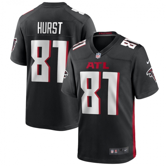 Men's Atlanta Falcons #81 Hayden Hurst Nike Black Game Jersey - Ujersey