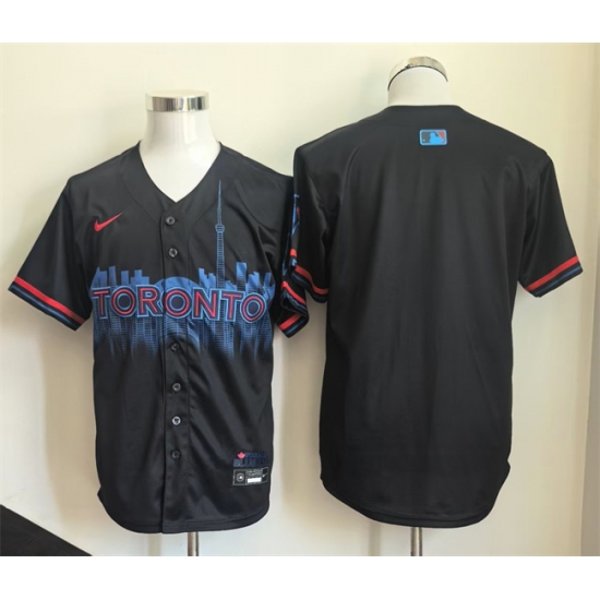 Men's Toronto Blue Jays Blank Navy 2024 City Connect Limited Stitched Baseball Jersey - Ujersey