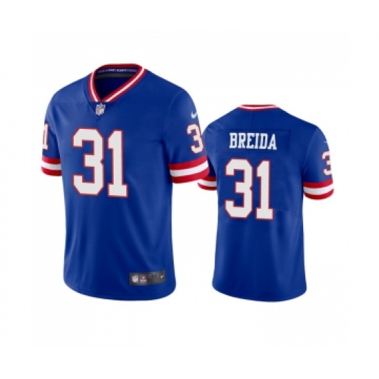 Men's New York Giants #31 Matt Breida Royal Classic Vapor Limited Stitched Jersey - Ujersey