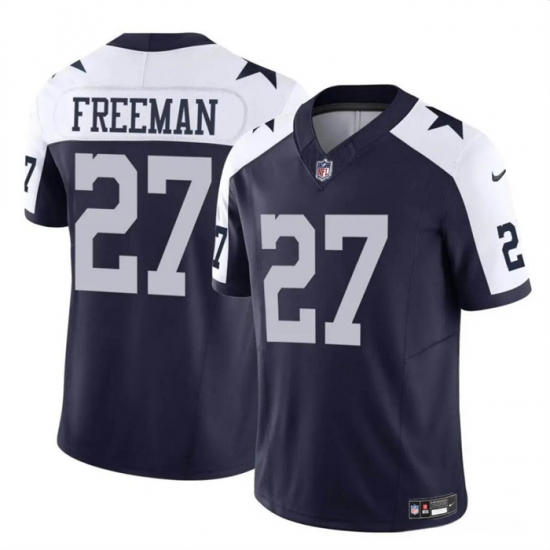 Men's Dallas Cowboys #27 Royce Freeman Navy White 2023 F.U.S.E Thanksgiving Vapor Untouchable Limited Stitched Football Jersey - Ujersey
