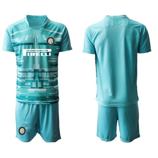 Inter Milan Blank Light Blue Goalkeeper Soccer Club Jersey