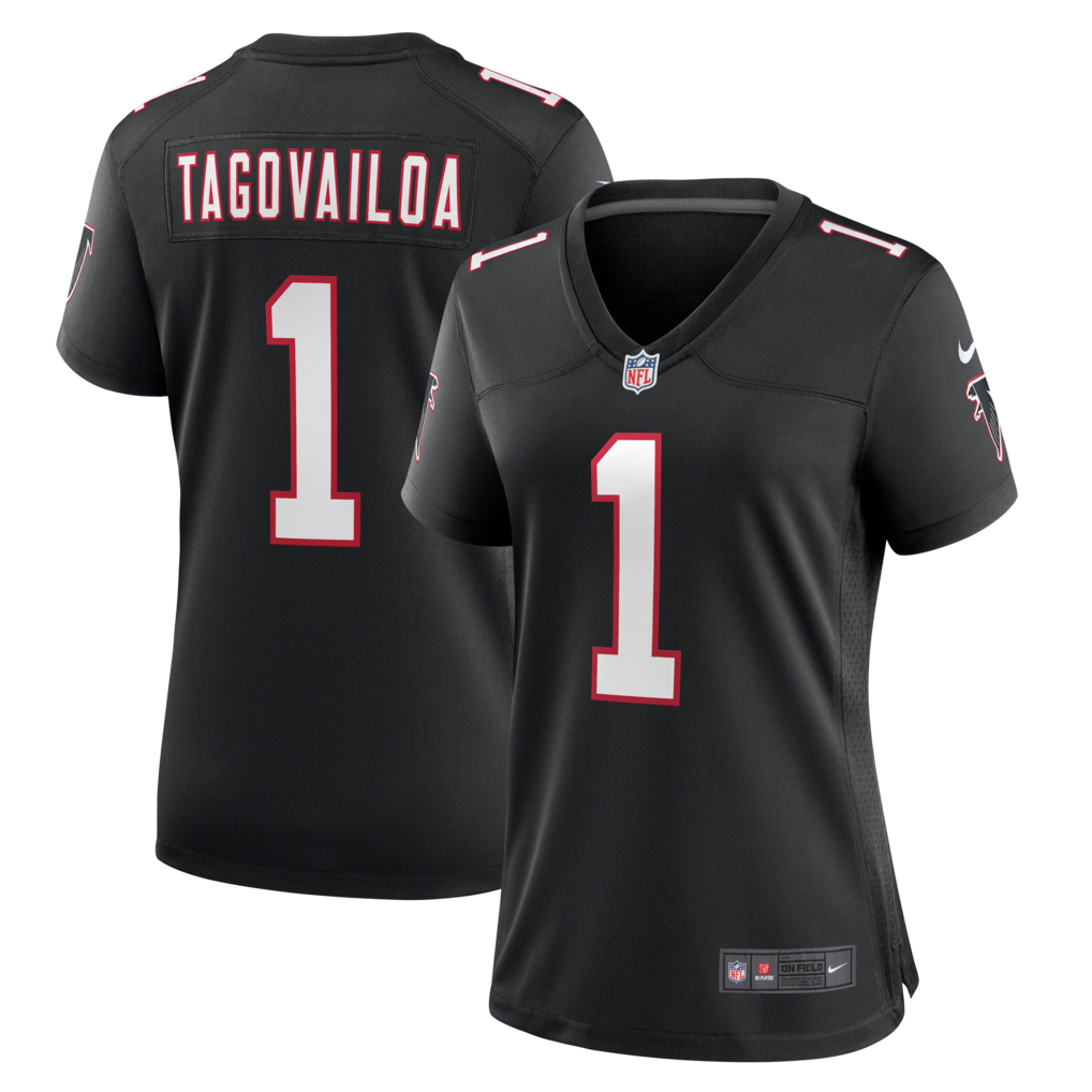 Women's Atlanta Falcons Tua Tagovailoa Nike Black Alternate Game Jersey - SUjersey01