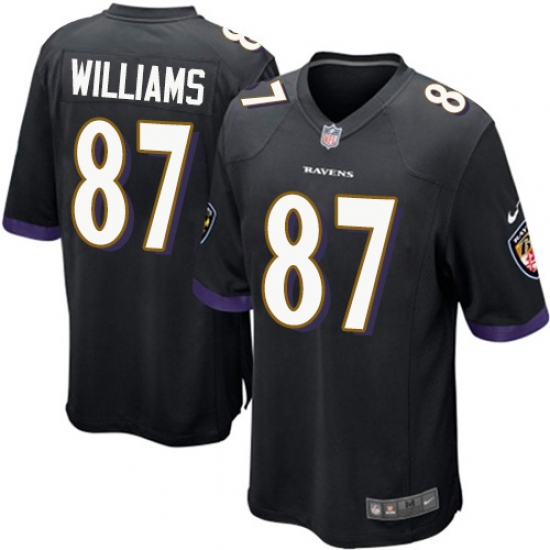 Men's Nike Baltimore Ravens #87 Maxx Williams Game Black Alternate NFL Jersey - Ujersey