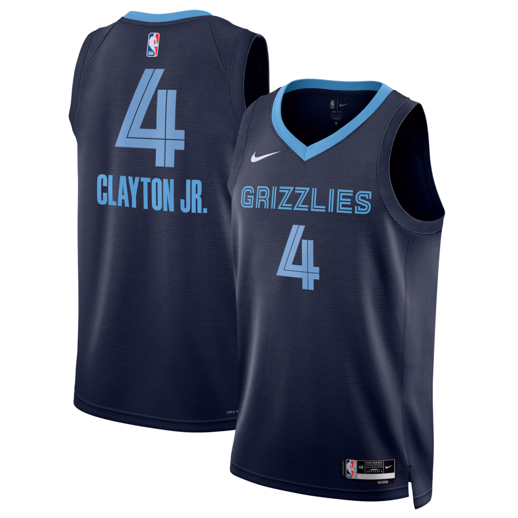 Unisex Memphis Grizzlies Walter Clayton Jr. Nike Navy Swingman Jersey - Icon Edition - SUjersey01