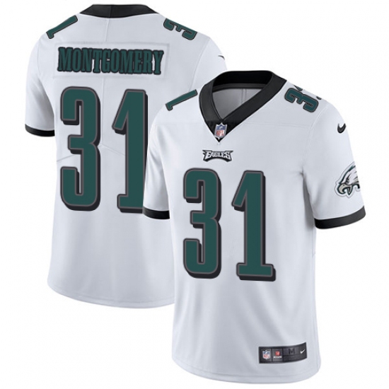 Men's Nike Philadelphia Eagles #31 Wilbert Montgomery White Vapor Untouchable Limited Player NFL Jersey - Ujersey