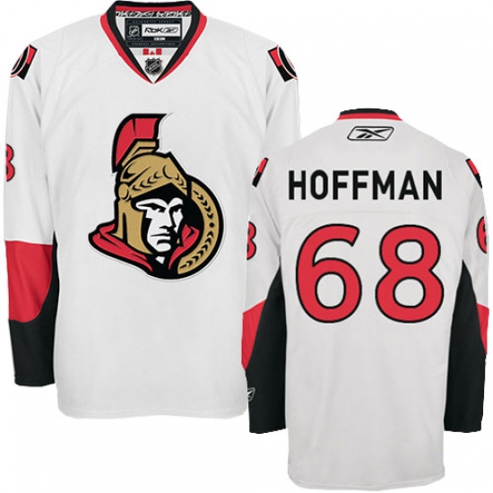 Men's Reebok Ottawa Senators #68 Mike Hoffman Authentic White Away NHL Jersey - Ujersey