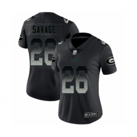 Women's Green Bay Packers #26 Darnell Savage Jr. Limited Black Smoke Fashion Limited Football Jersey - Ujersey
