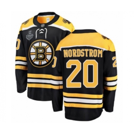 Youth Boston Bruins #20 Joakim Nordstrom Authentic Black Home Fanatics Branded Breakaway 2019 Stanley Cup Final Bound Hockey Jersey - Ujersey
