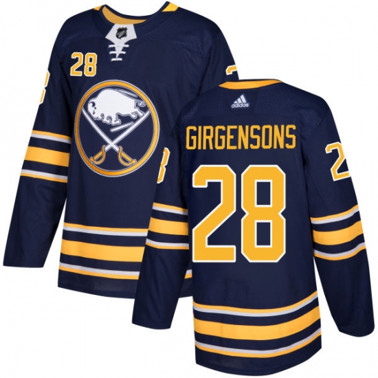Men's Adidas Buffalo Sabres #28 Zemgus Girgensons Premier Navy Blue Home NHL Jersey - Ujersey