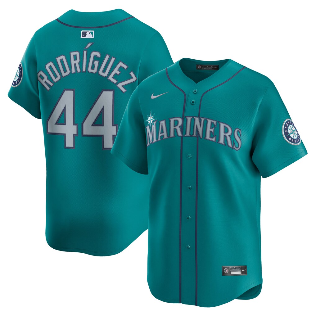 Men's Seattle Mariners Julio Rodríguez Nike Teal Alternate Limited Player Jersey - Ujersey