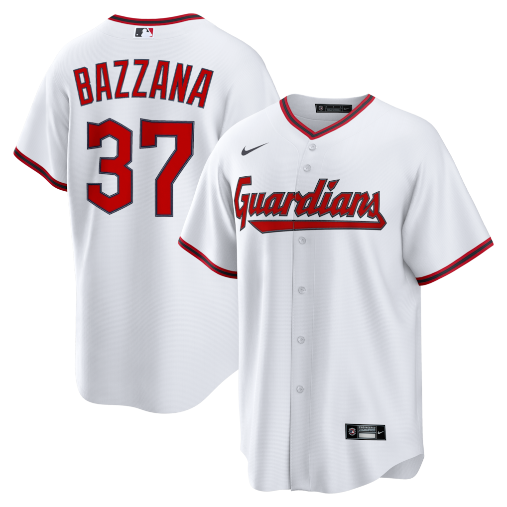 Men's Cleveland Guardians Travis Bazzana Nike White Home Replica Jersey - Ujersey