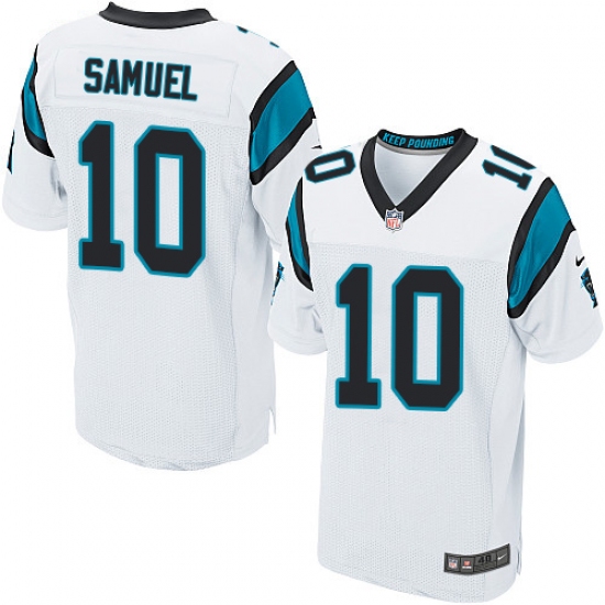 Men's Nike Carolina Panthers #10 Curtis Samuel Elite White NFL Jersey - Ujersey
