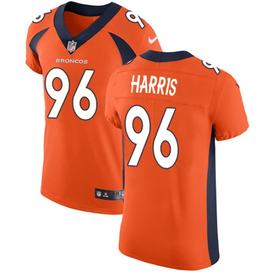 Men's Nike Denver Broncos #96 Shelby Harris Orange Team Color Vapor Untouchable Elite Player NFL Jersey - Ujersey