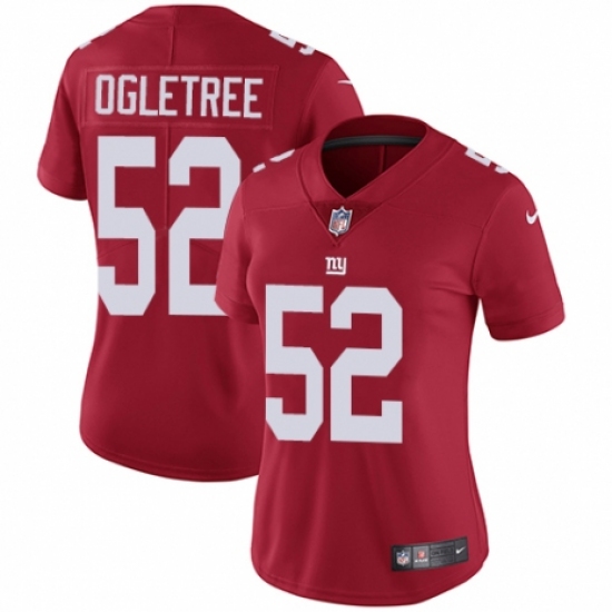 Women's Nike New York Giants #52 Alec Ogletree Red Alternate Vapor Untouchable Limited Player NFL Jersey - Ujersey