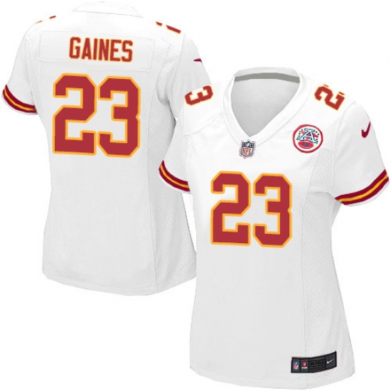 Women's Nike Kansas City Chiefs #23 Phillip Gaines Game White NFL Jersey - Ujersey