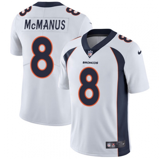 Youth Nike Denver Broncos #8 Brandon McManus White Vapor Untouchable Limited Player NFL Jersey - Ujersey