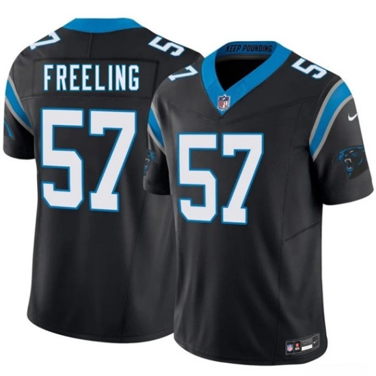 Men's Carolina Panthers #57 Monroe Freeling Black 2026 Draft F.U.S.E. Vapor Limited Football Stitched Jersey