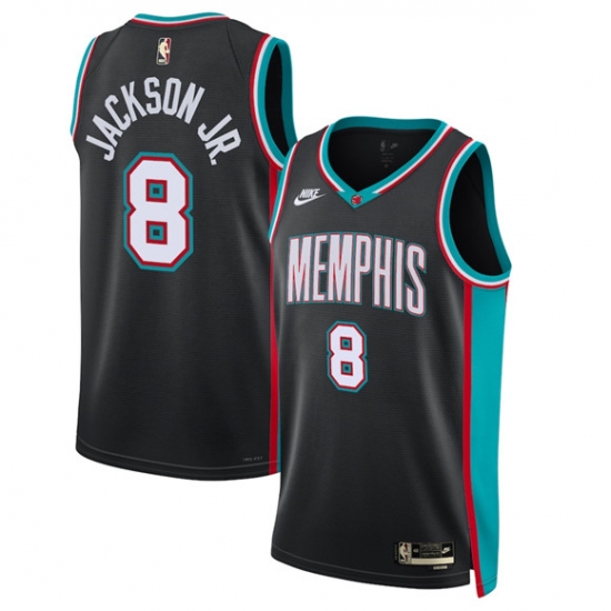 Men's Memphis Grizzlies #8 Jaren Jackson Jr. Black 2025 Classic Edition Stitched Basketball Jersey - Ujersey