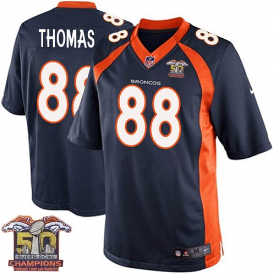 Youth Nike Denver Broncos #88 Demaryius Thomas Elite Navy Blue Alternate Super Bowl 50 Champions NFL Jersey - Ujersey