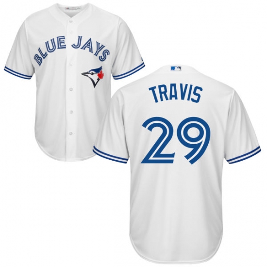 Youth Majestic Toronto Blue Jays #29 Devon Travis Replica White Home MLB Jersey - Ujersey