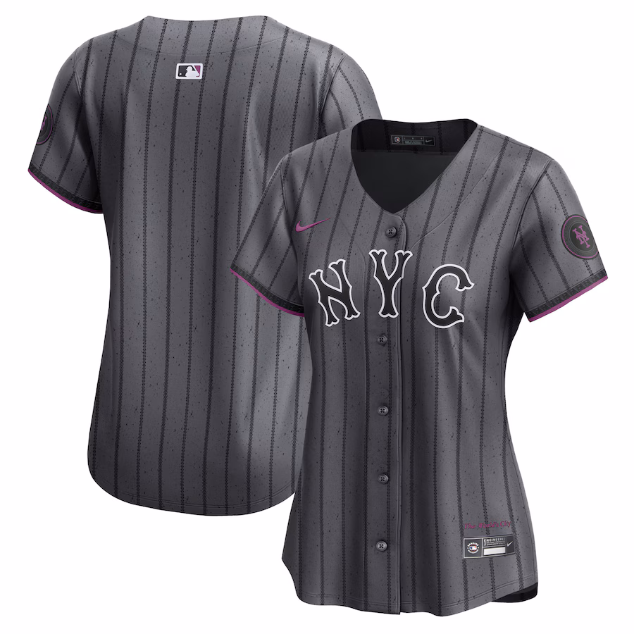 Women's New York Mets Nike Graphite 2024 City Connect Limited Player Jersey - Ujersey NHL