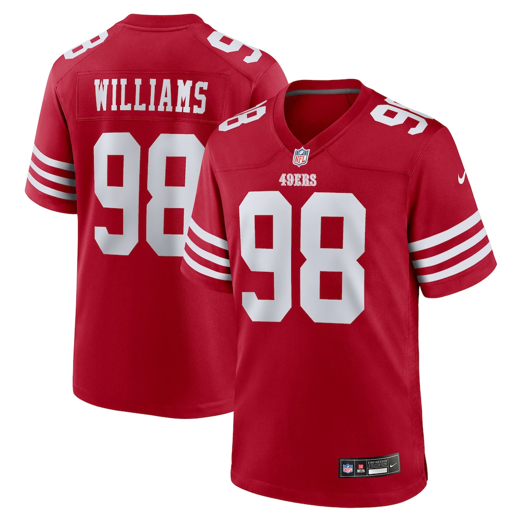 Men's San Francisco 49ers Mykel Williams Nike Scarlet Game Player Jersey